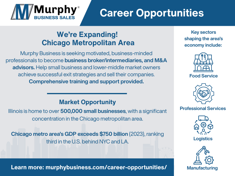 Career opportunities for business brokers in the Greater Chicago Area